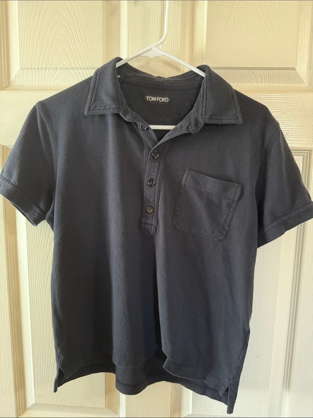 Tom Ford Short-Sleeve Polo with Chest Pocket